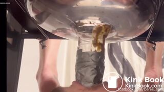 Mistress use funnel and destroy slave throat