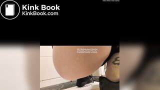 Girl pooping in public toilet - video 15