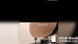 Girl pooping in public toilet - video 15