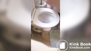 Shitting a huge load in toilet~