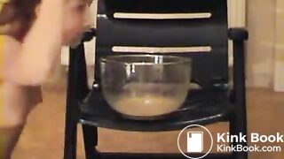 German Girl eats Shit + drinks Piss!