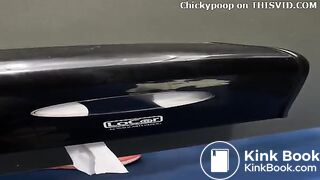 Runner girl almost didn't make it in public toilet