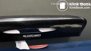 Runner girl almost didn't make it in public toilet