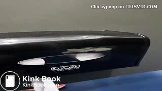 Runner girl almost didn't make it in public toilet