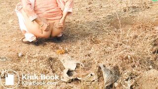 Woman pooping in public - video 2