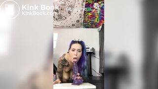 Hot girl dirty ATM dildo