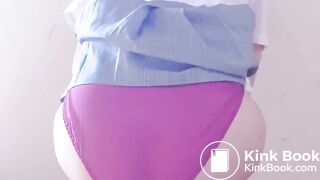 Huge Load in Purple Panties