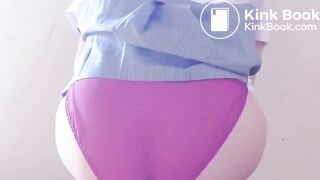 Huge Load in Purple Panties