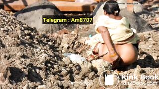 Indian Public Shitting In Field