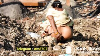 Indian Public Shitting In Field