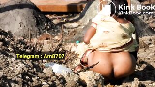 Indian Public Shitting In Field