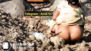 Indian Public Shitting In Field