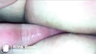 Taking shit out of her ass