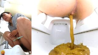 Japanese girl Diarrhea In Squat toilet - video 6