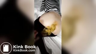 Drunk girl pooping panties