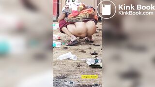 INDIAN BBW TAKES HUGE SHIT OPENLY IN PUBLIC TOILET AREA