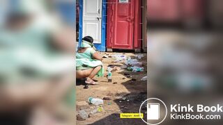 INDIAN BBW TAKES HUGE SHIT OPENLY IN PUBLIC TOILET AREA