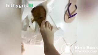 Diaper girl mess and open