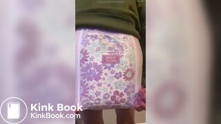 Diaper Girl messes diaper