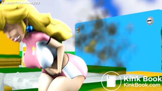Peach Bombs a Warp Pipe