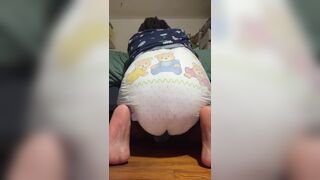 Sexy Hot Black Girl Moany & Messy Diaper Poop