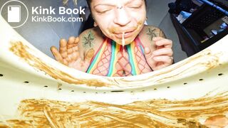 Two views toilet POV and vomit