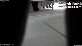 A cute woman tries her best to get out the poop