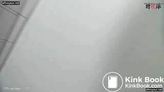 A cute woman tries her best to get out the poop