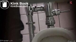 A cute woman tries her best to get out the poop