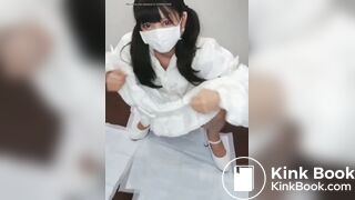 Cute Japanese enema - video 2