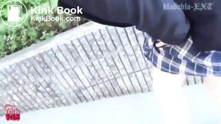 Japanese girl can't hold back diarrhea