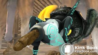 Midna poos at a stable