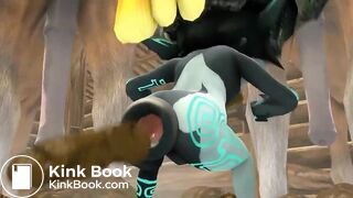 Midna poos at a stable