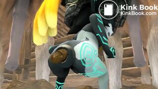 Midna poos at a stable