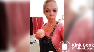 HOUSEWIFE POOPING WHITE PANTIES