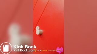 Standing poop and piss on toilet - video 3