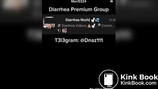 Girl pooping very liquid diarrhea