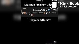 Girl pooping very liquid diarrhea