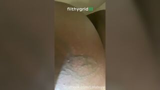 Ebony girl pooping on toilet - video 13