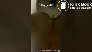 Ebony pooping on toilet - video 7