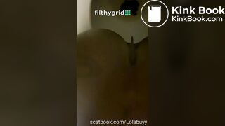Ebony pooping on toilet - video 7