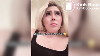 Blonde mexican girl pooping