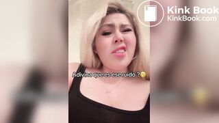 Blonde mexican girl pooping