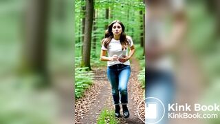 Hot girl Diarrhea outdoor ai