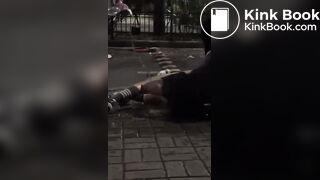 Chinese cute girl diarrhea accidentally