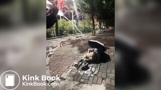 Chinese cute girl diarrhea accidentally