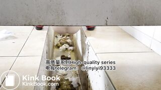 Beautiful girl poops in the toilet 53