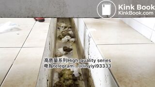 Beautiful girl poops in the toilet 53