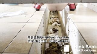 Beautiful girl poops in the toilet 53