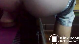 Naughty guy shits into the piano